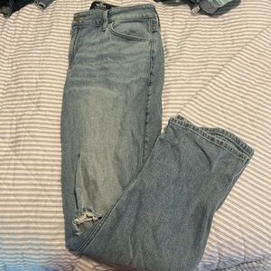 hollister size 29 light wash high-rise dad jeans